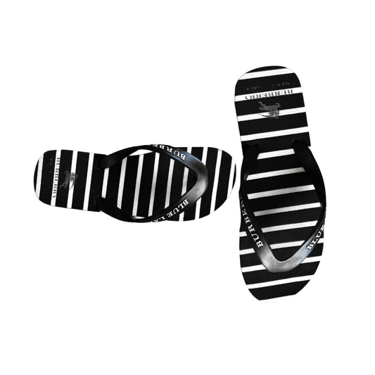 burberry striped beach flip flops