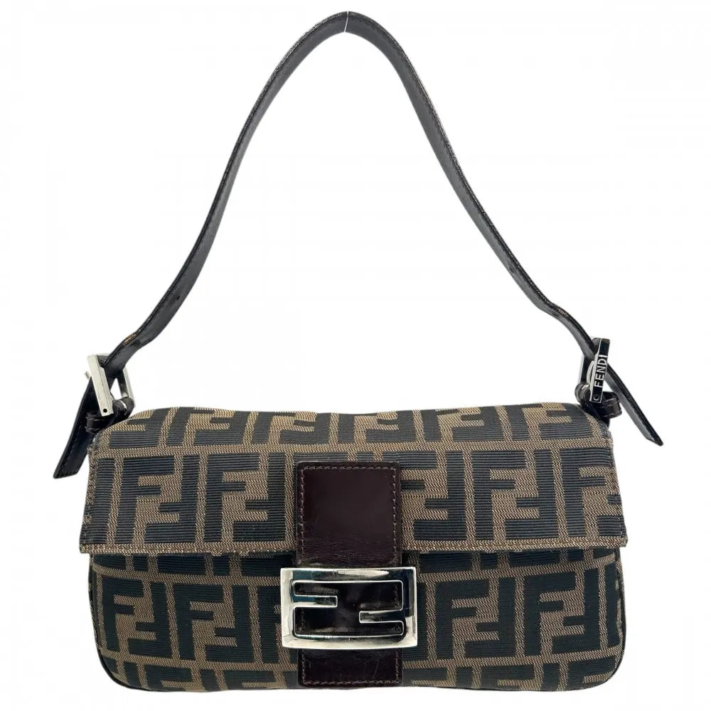 Fendi Classic Brown Zucca Print Baguette Bag