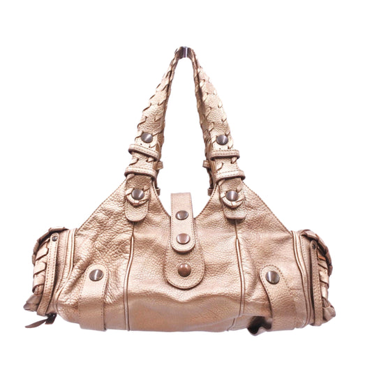 chloé champagne gold silverado bag