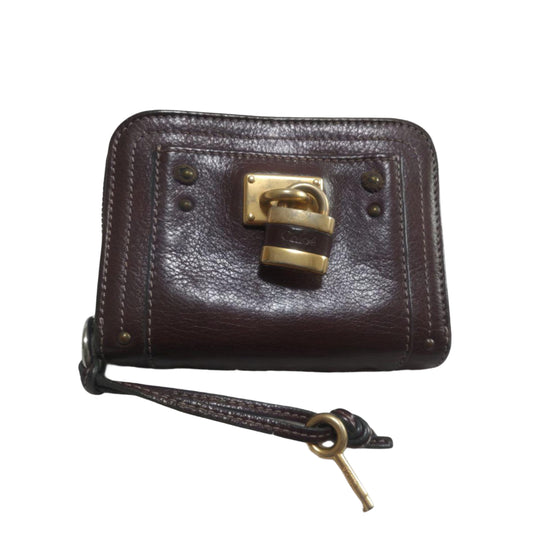 chloé chocolate brown paddington wallet