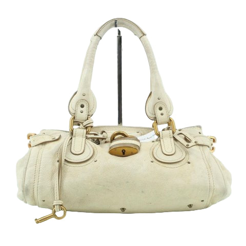 chloe ivory vintage paddington bag