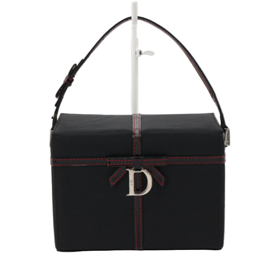 dior pre-loved vanity handbag with ribbon details
