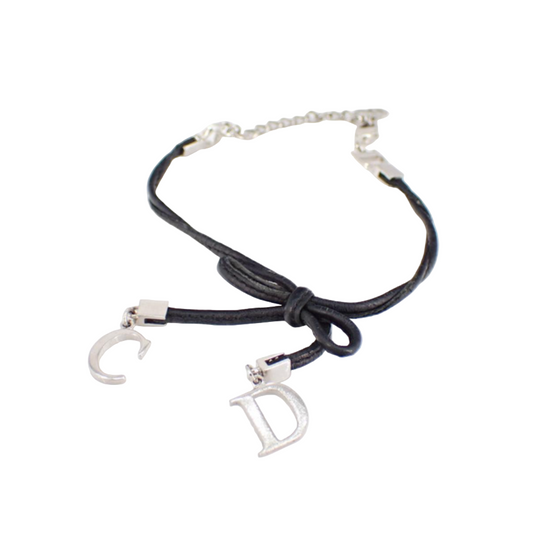 dior vintage black ribbon bracelet