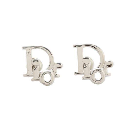 dior stud logo earrings