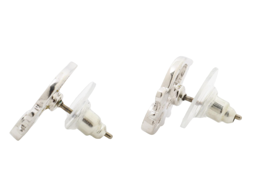 dior stud logo earrings
