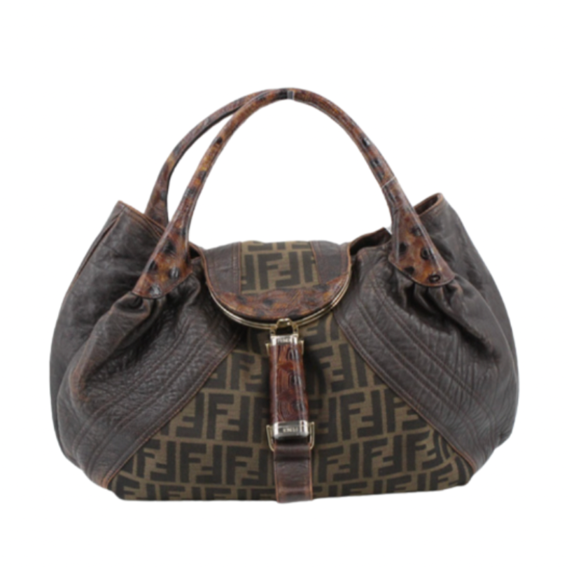fendi vintage tortoiseshell zucca 2000s spy bag