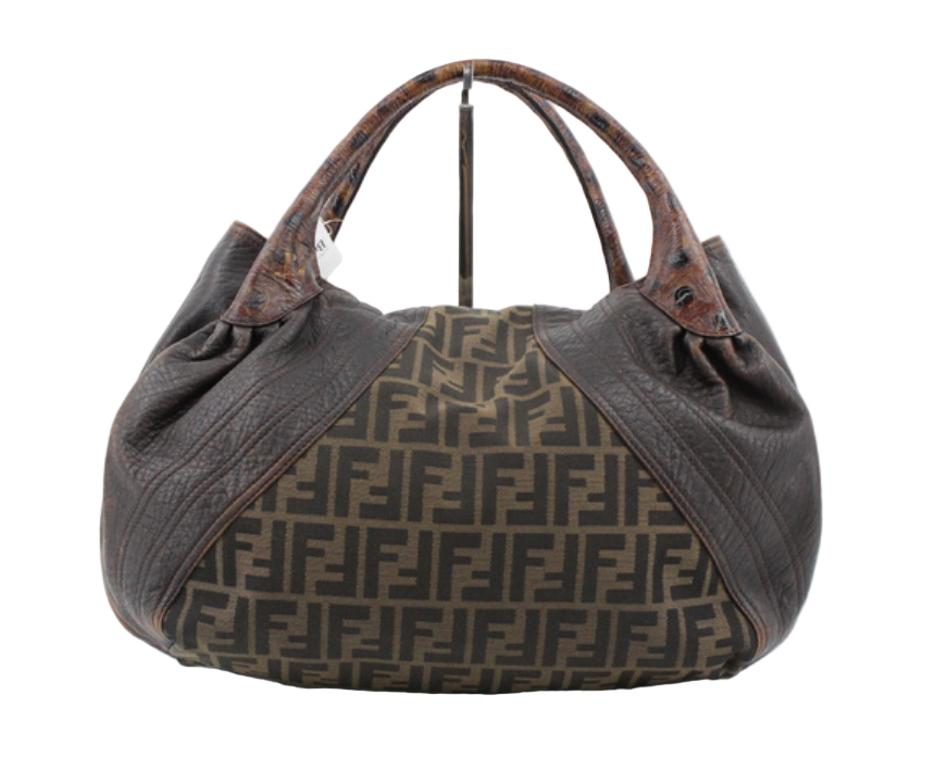 fendi vintage tortoiseshell zucca 2000s spy bag