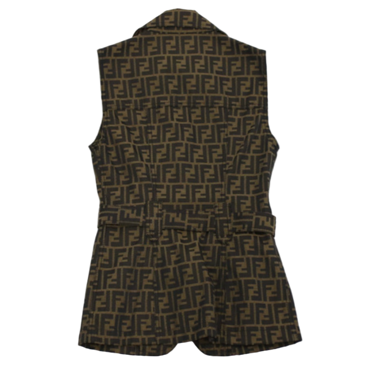fendi zucca patterned vintage vest