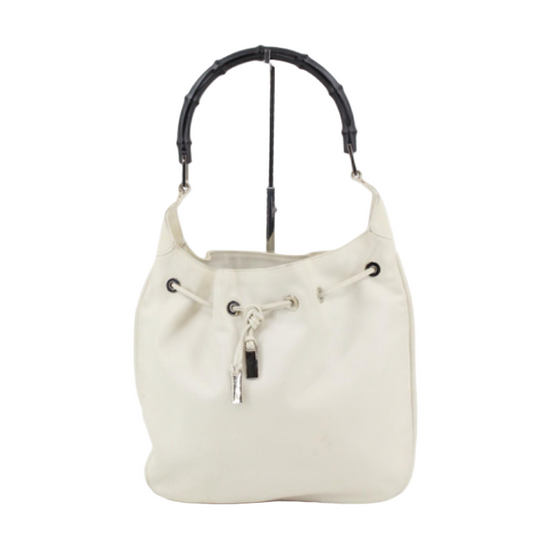 gucci by tom ford 90s bamboo top handle ivory bag