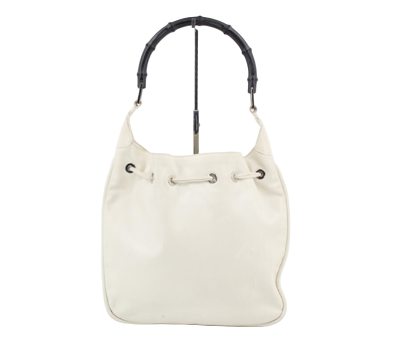 gucci by tom ford 90s bamboo top handle ivory bag