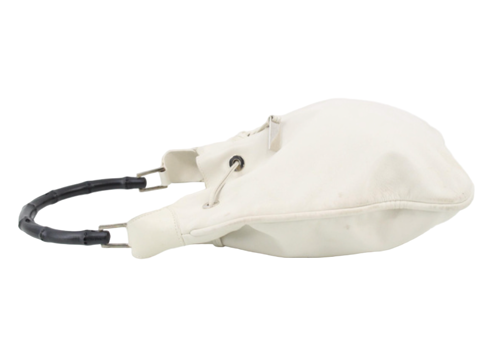gucci by tom ford 90s bamboo top handle ivory bag