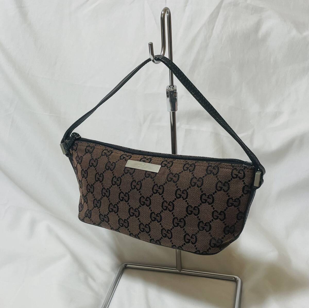 Gucci GG Monogram Boat Bag Chestnut