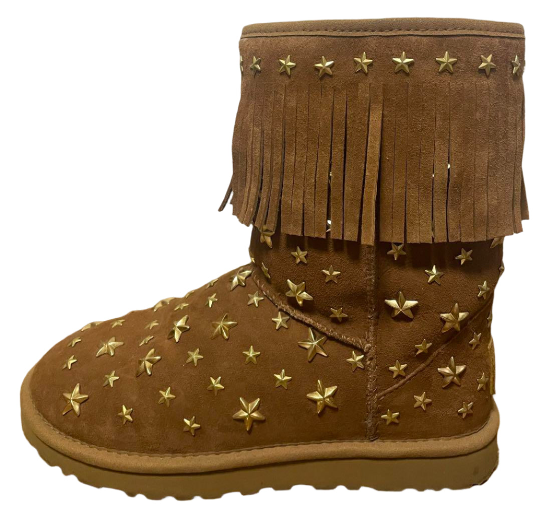 Jimmy Choo x Ugg Boho Star-Studded Fringe Boots (EU 38, US 7)