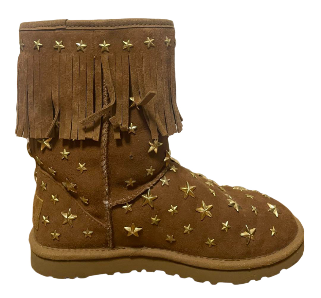 Jimmy Choo x Ugg Boho Star-Studded Fringe Boots (EU 38, US 7)