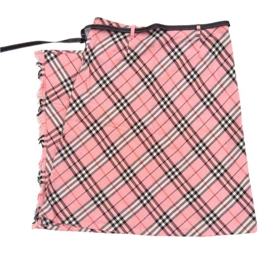 Burberry Iconic Plaid Pink Wrap Skirt