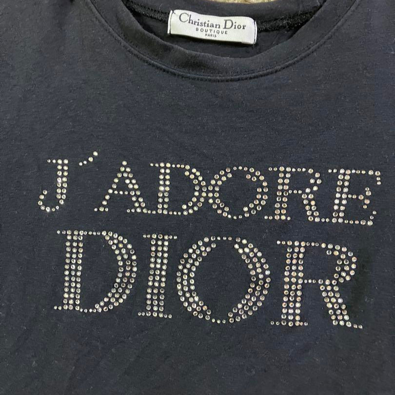 Christian Dior J'adore Swarovski Embellished 2000s T-Shirt