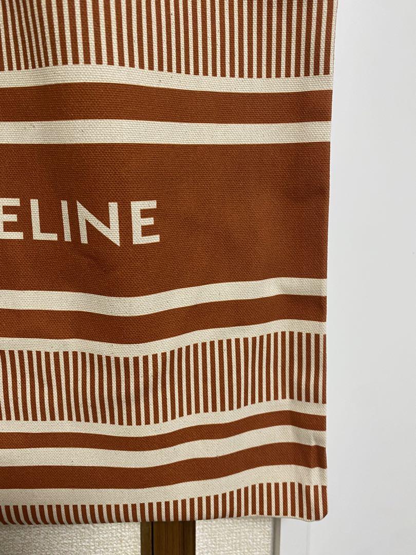 Celine Striped Logo Tote Bag