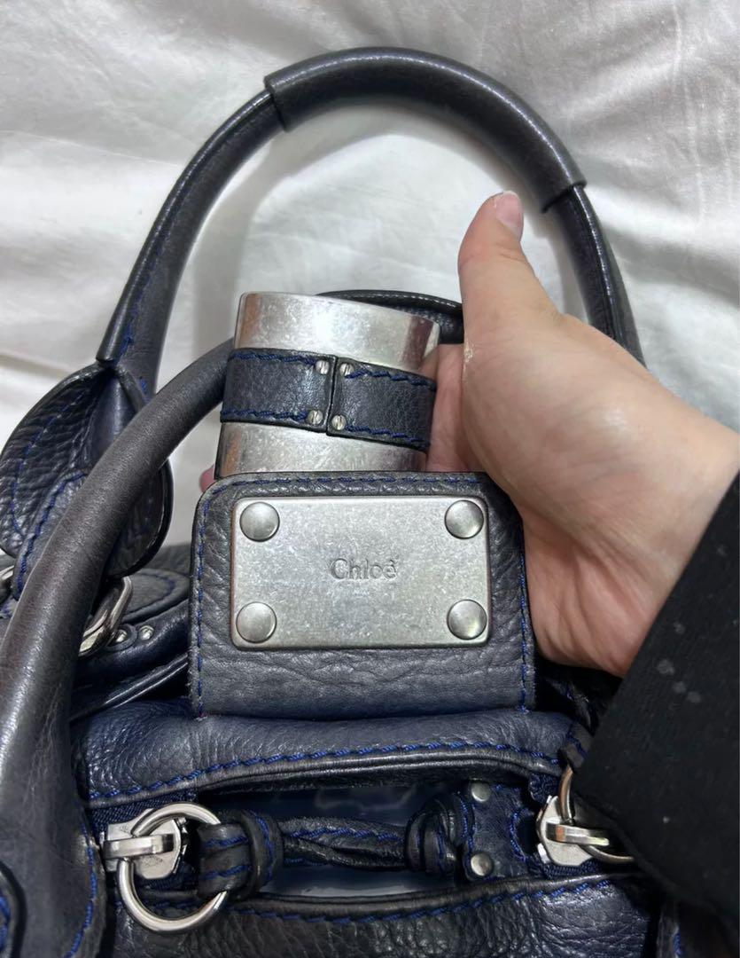 Chloé Mini Paddington, Rare Blue with Silver Hardware