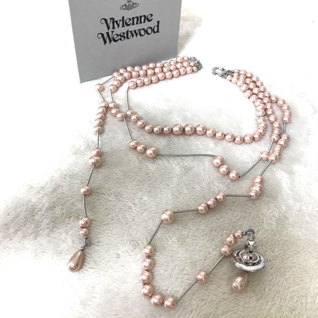 Vivienne Westwood RARE Pink Broken Pearl Necklace