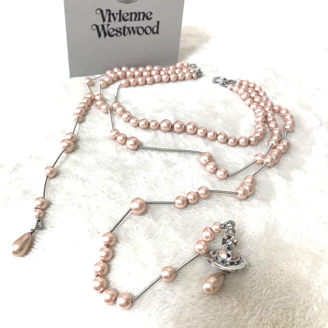 Vivienne Westwood RARE Pink Broken Pearl Necklace