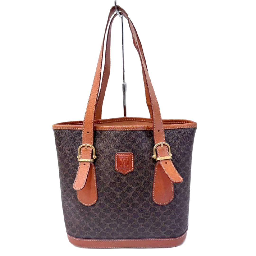 Celine Vintage Brown Leather Tote