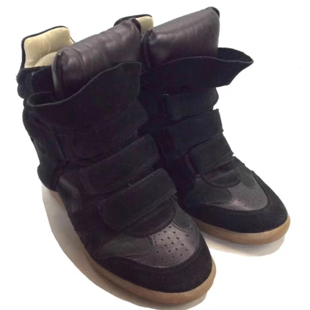 Isabel Marant Black Bekett Wedge Sneakers (Size EU 37)