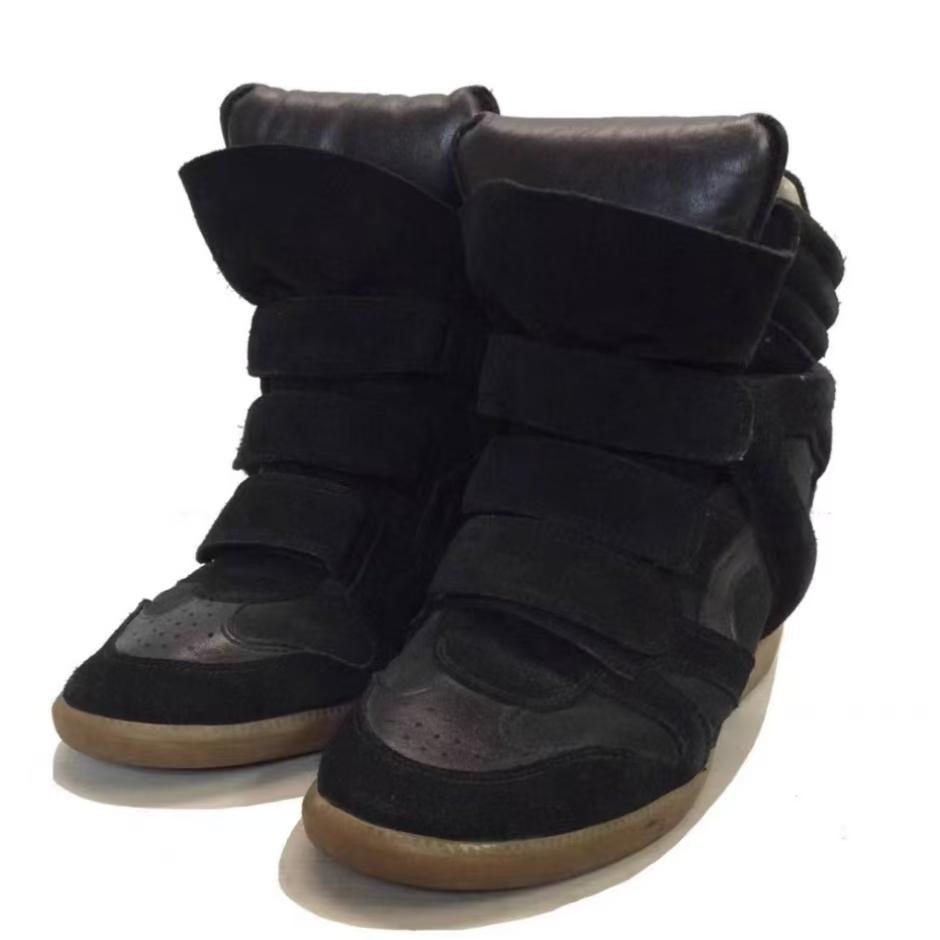 Isabel Marant Black Bekett Wedge Sneakers (Size EU 37)