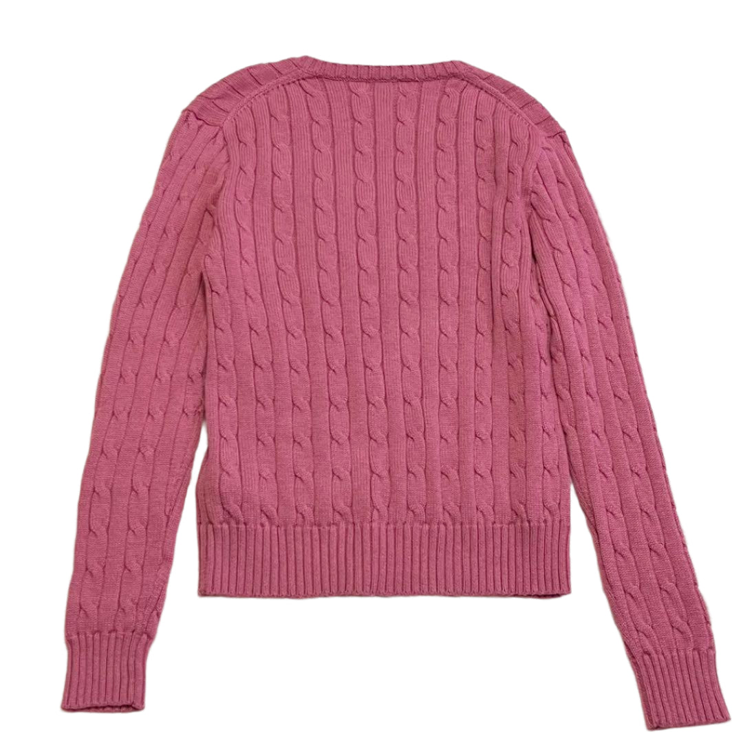 Ralph Lauren Pink Girly Cable Knit Sweater