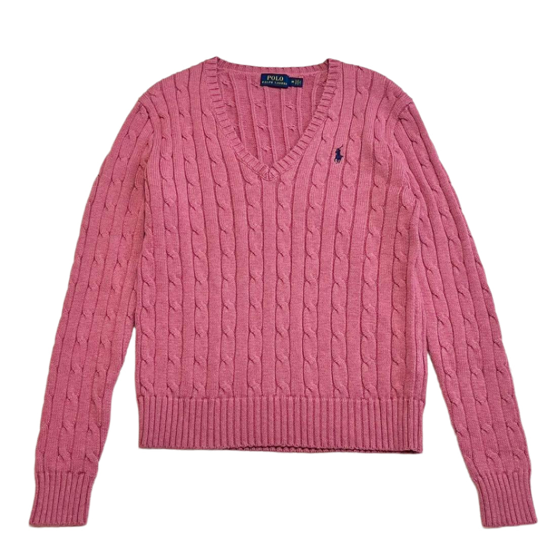 Ralph Lauren Pink Girly Cable Knit Sweater