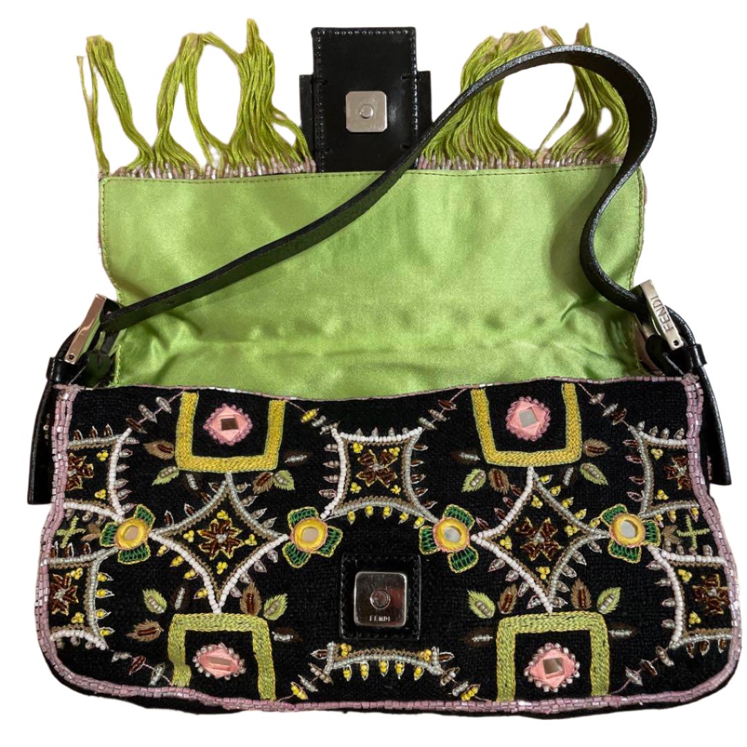 Fendi Baguette Vintage with Embroidery, Sequins, Mirrors & Tassels