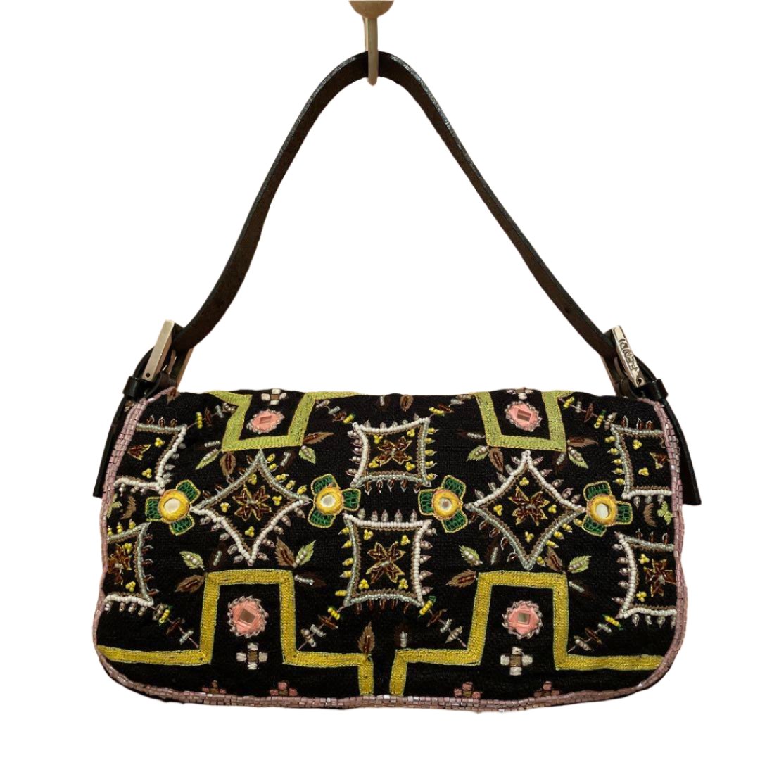 Fendi Baguette Vintage with Embroidery, Sequins, Mirrors & Tassels