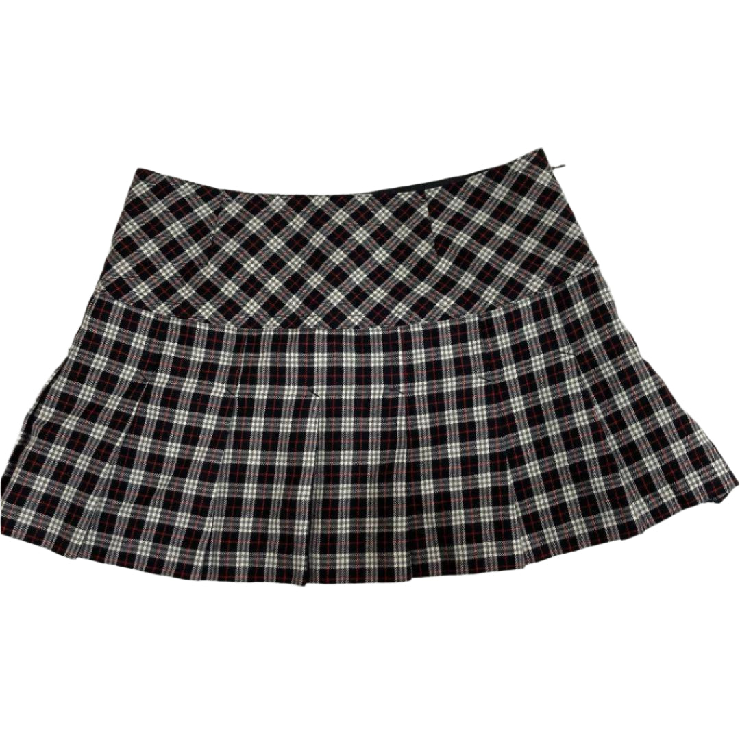 Burberry Pleated Mini Skirt with Buckle Details