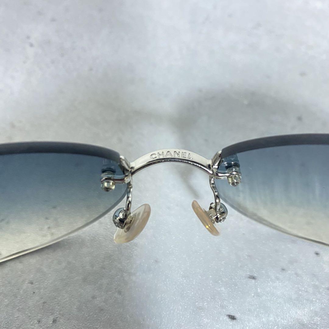 Chanel Blue CC Logo Gradient Sunglasses