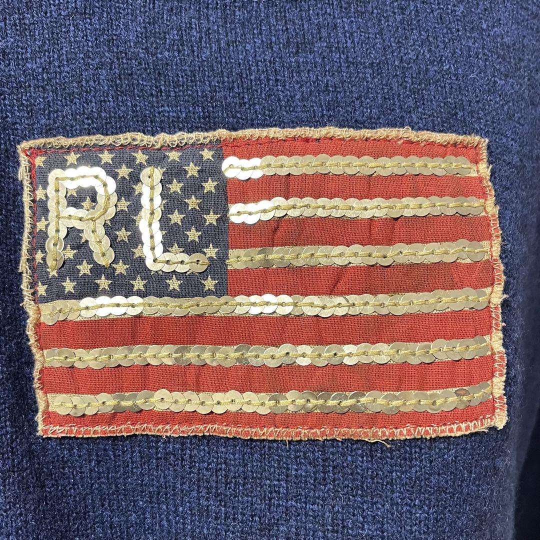 Ralph Lauren American Flag Sequin Sweater