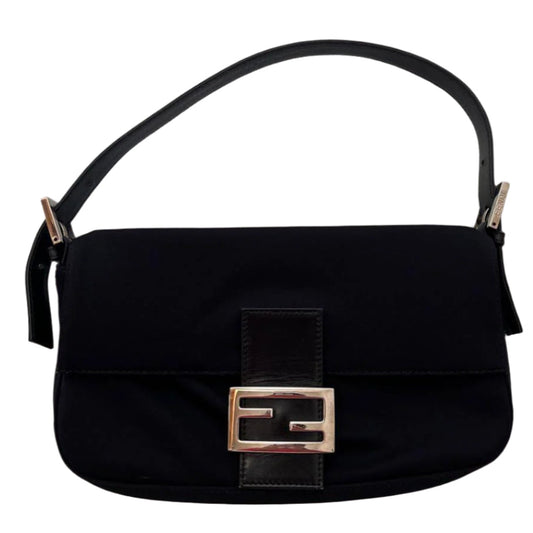 Fendi Black Jersey Baguette