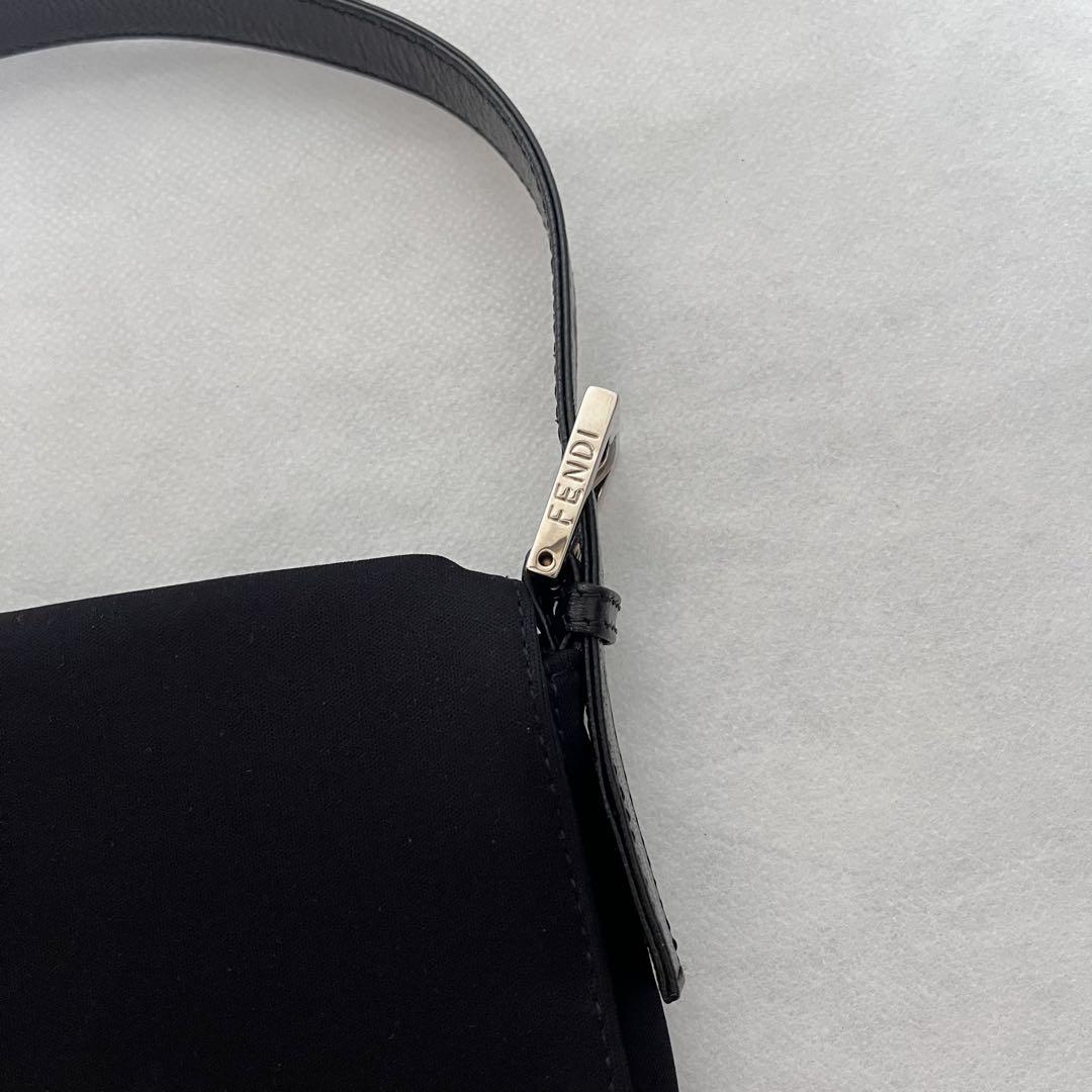 Fendi Black Jersey Baguette