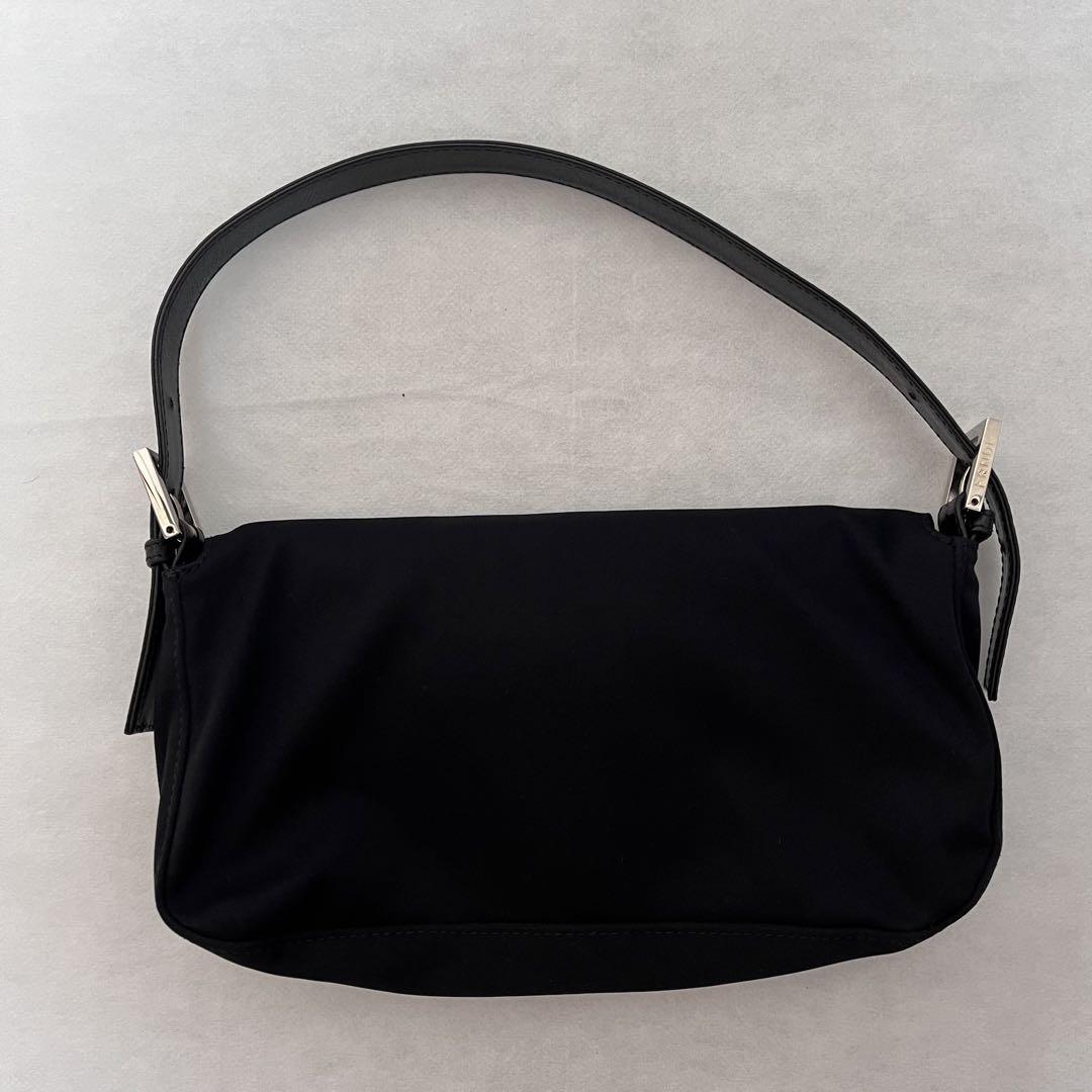 Fendi Black Jersey Baguette