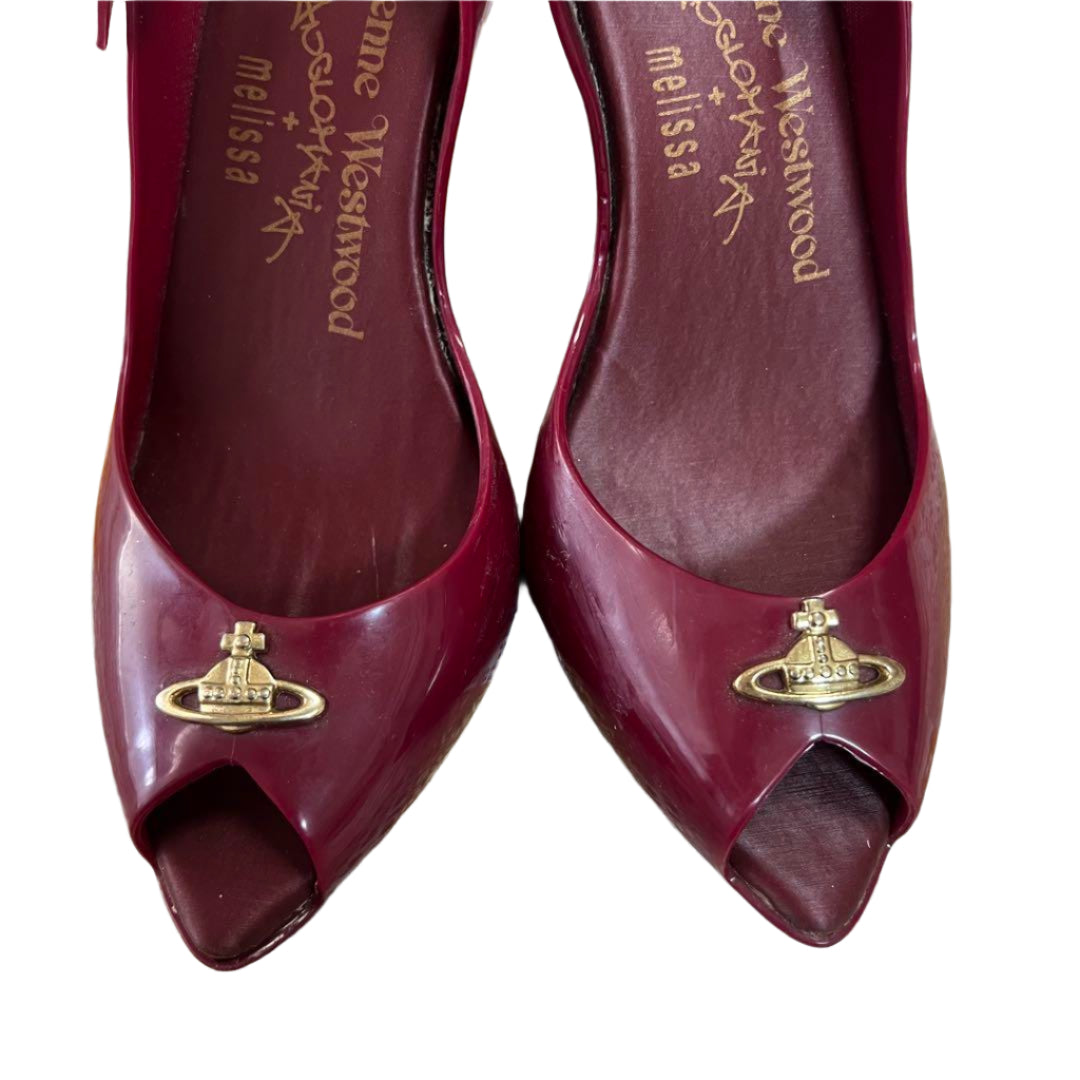 Vivienne Westwood Burgundy Orb Heels (37/6.5)