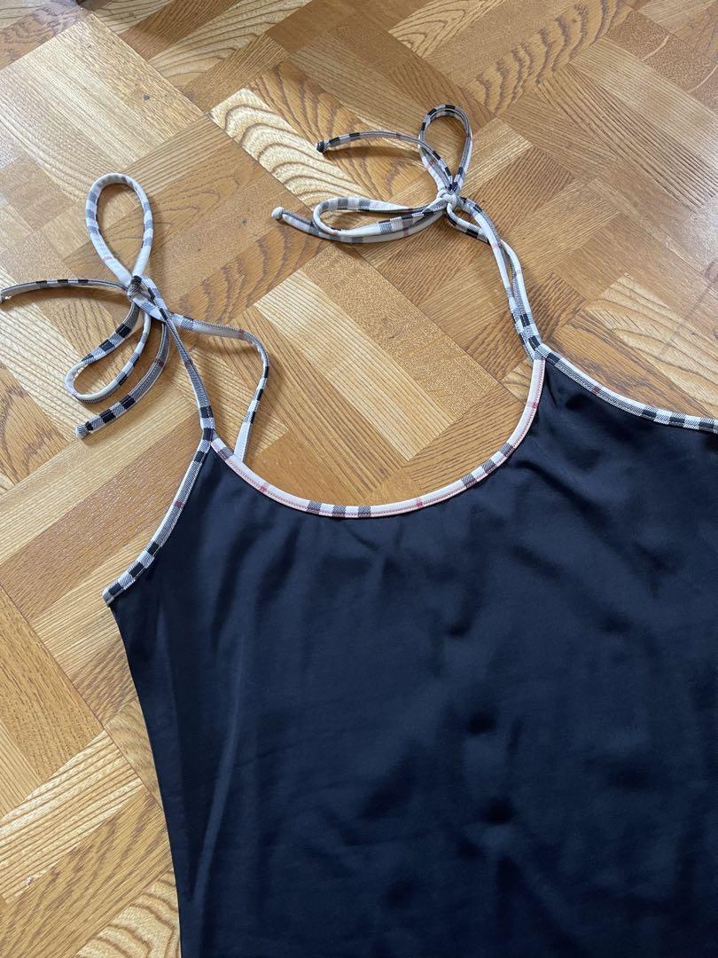 Burberry Little Black Dress with Shoulder Ribbon Straps