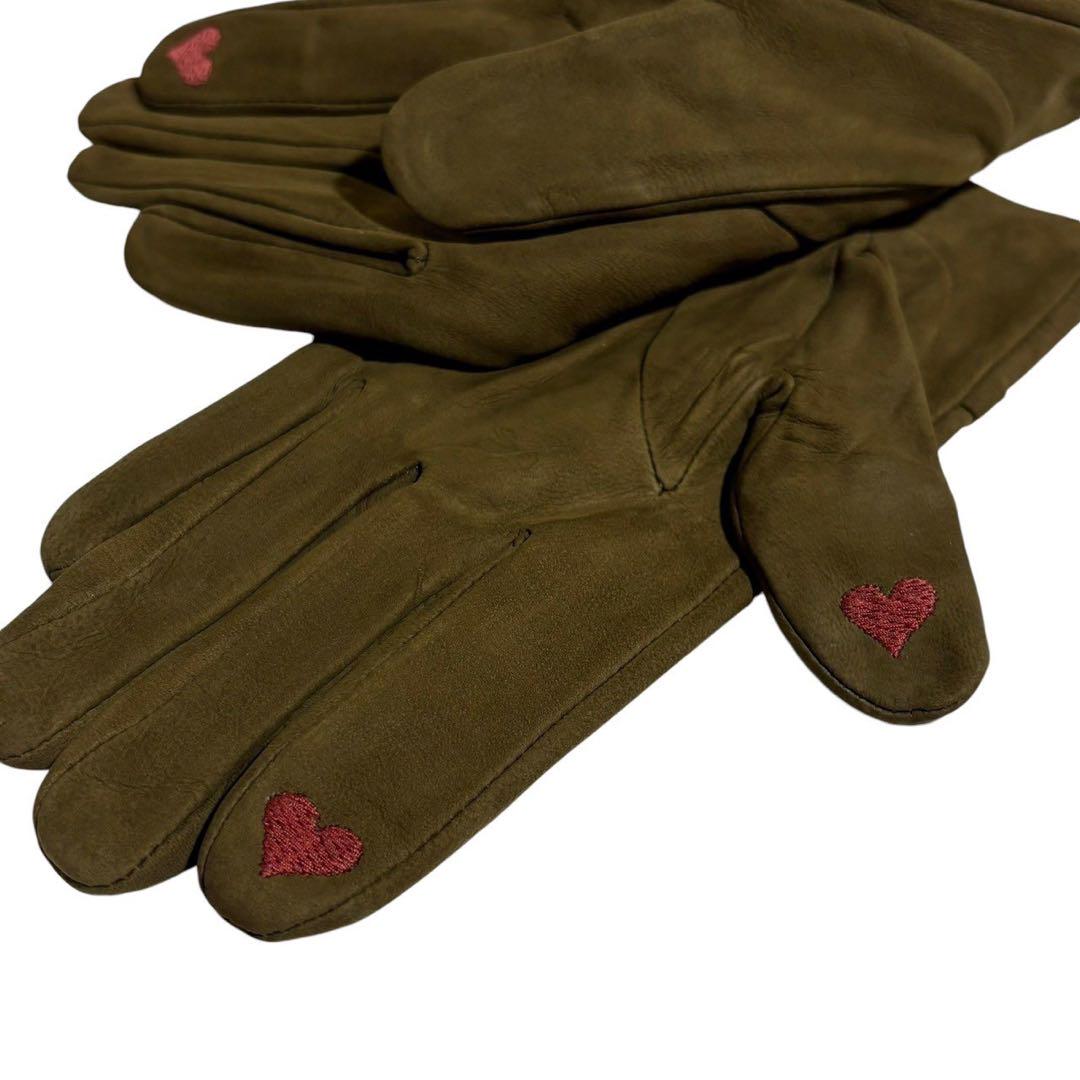 Vivienne Westwood Suede Ribbon & Orb Detail Gloves with Smartphone Touch