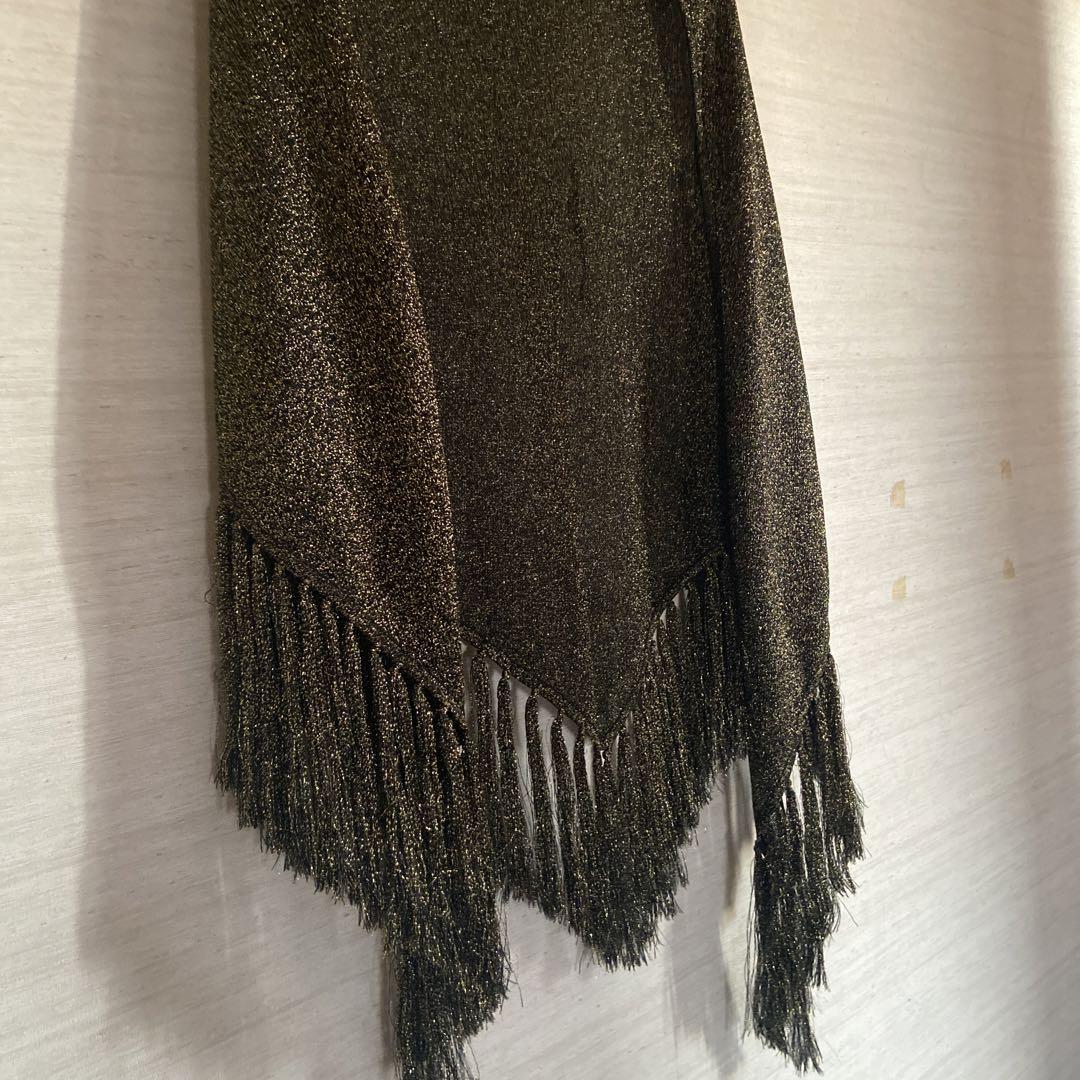 Christian Dior Vintage Glitter Fringe Shawl