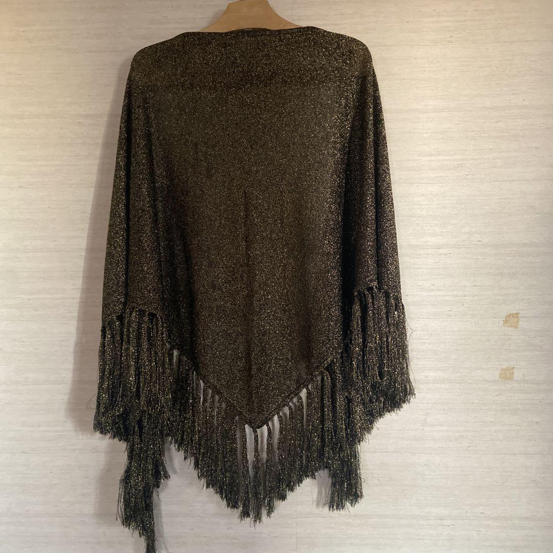 Christian Dior Vintage Glitter Fringe Shawl