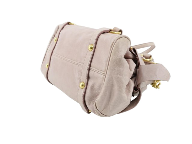 miu miu vintage pale pink vitello mini bow bag