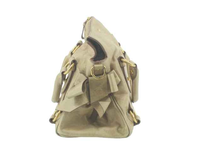 miu miu adorabale mini vitello bow bag in beige