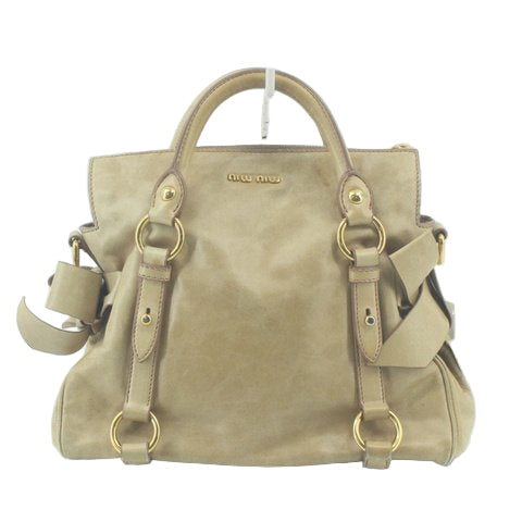 miu miu adorabale mini vitello bow bag in beige