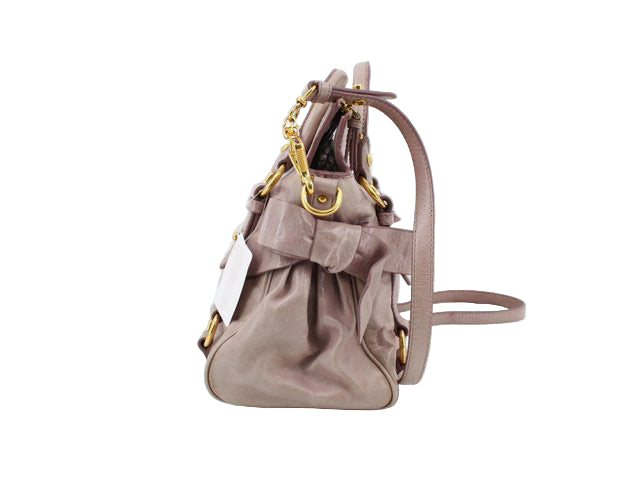 miu miu adorabale mini vitello bow bag in pink