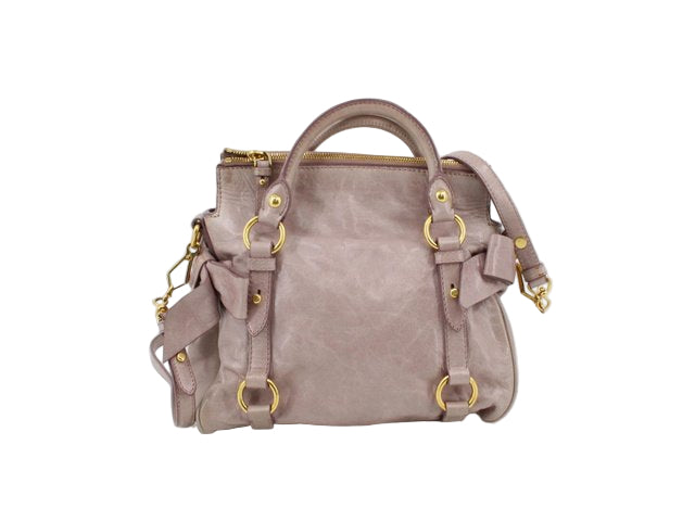 miu miu adorabale mini vitello bow bag in pink
