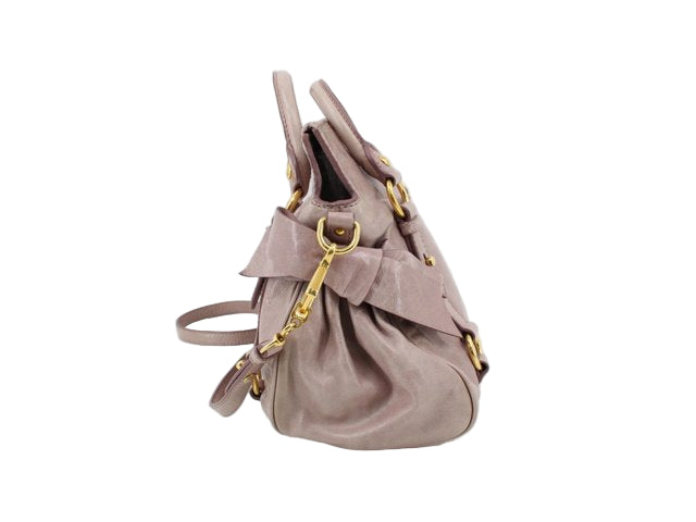 miu miu adorabale mini vitello bow bag in pink