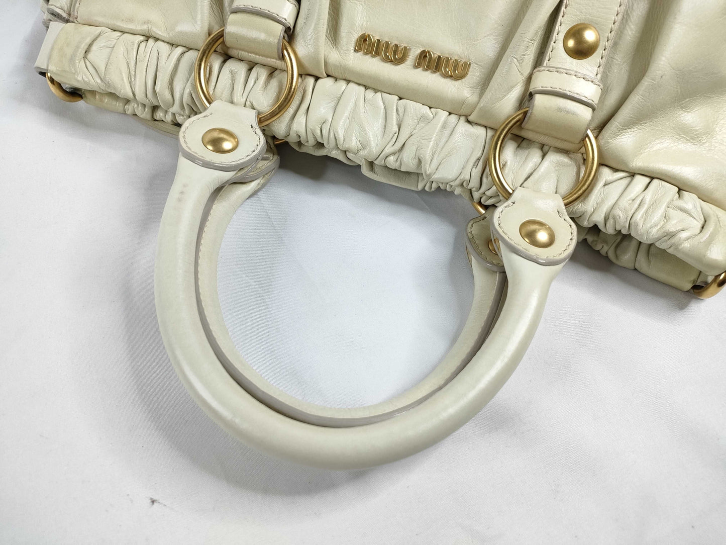 miu miu ivory angel vitello lux bag