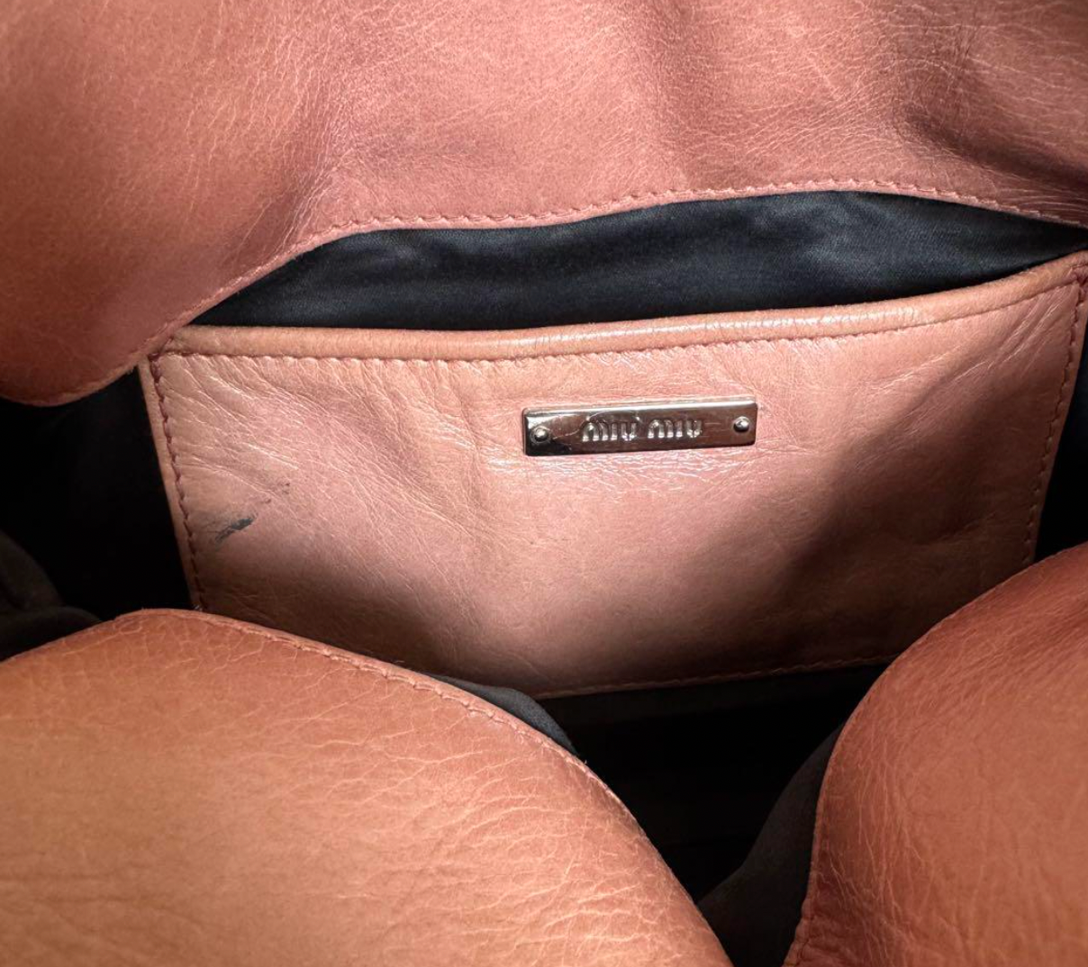 miu miu pink mini vitello bow bag